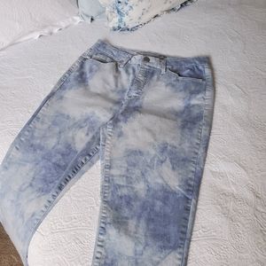 Seven7 High Rise Hollywood Skinny Tie Dye Jeans Sz 12